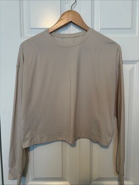lululemon athletica abrasion resistant training long sleeve tee in white opal